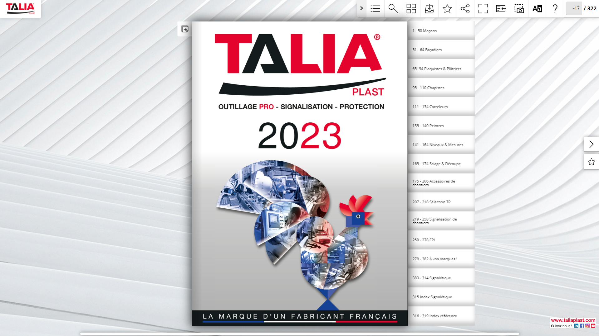 Catalogue interactif TALIAplast 2023